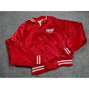 Rare Vintage Pearl Lager Beer Satin Bomber Jacket Red XL 70s Beer Memorabilia